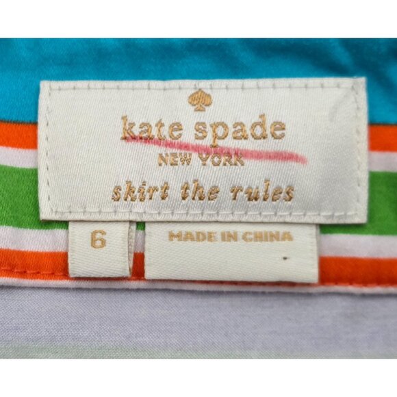 Women's - Kate Spade Multicolor Striped Skirt, Size 6 - Picture 4 of 7